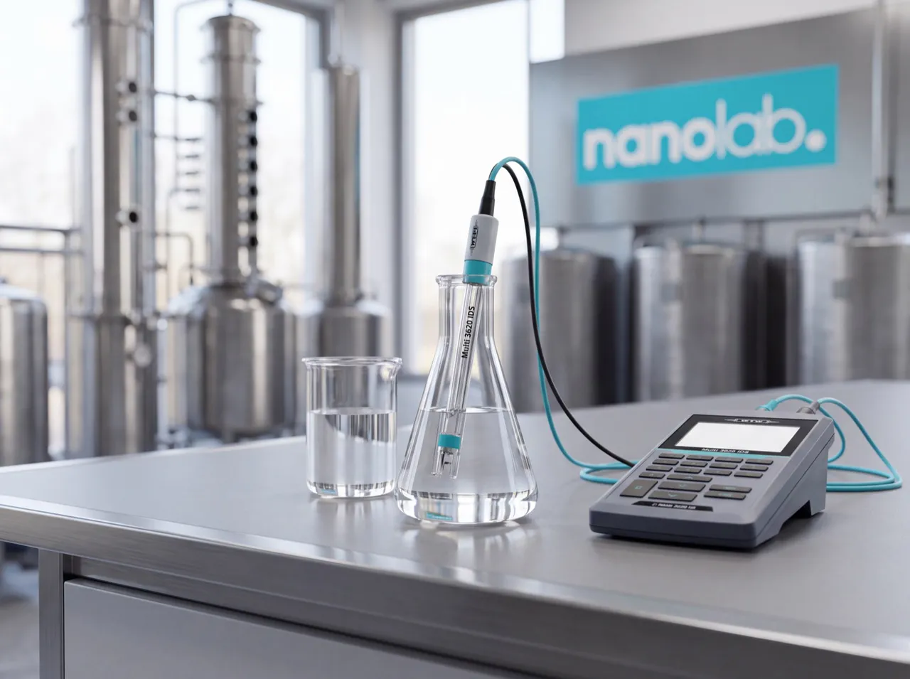 Laboratorní měření destilované vody Nanolab